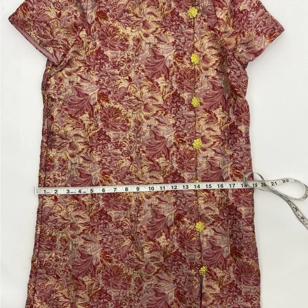 Mestiza New York Isolde Mini Dress Pink Floral Jacquard Shift Size 2 - Picture 13 of 14